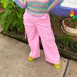 Pink Cargo Pants *Extended Sizes